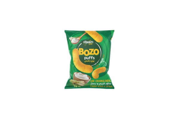 Bozo Puffs Sour Cream & Onion – Knusprig, geschmackvoll und unwiderstehlich! 15 Packungen pro Karton - Image 5
