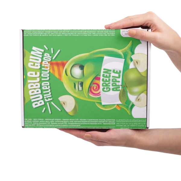 Mojo Lutscher mit Kaugummifüllung – Geschmack: Grüner Apfel - Image 2